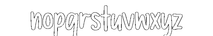 PG Scoopie Outline Font LOWERCASE