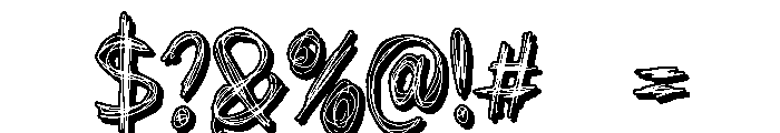 PG Screamos Regular Font OTHER CHARS