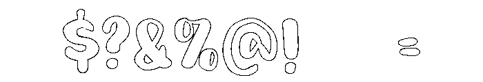 PG Seranova Outline Font OTHER CHARS