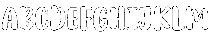 PG Seranova Outline Font UPPERCASE