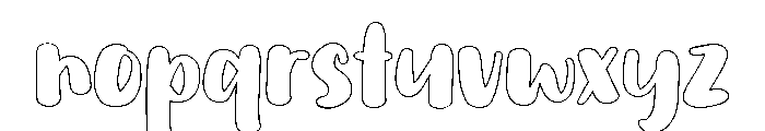 PG Seranova Outline Font LOWERCASE