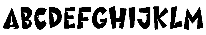 PG Shadow Ripper Regular Font UPPERCASE