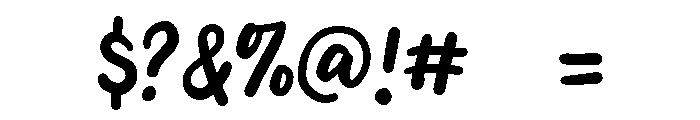 PG Simple Brush Font OTHER CHARS