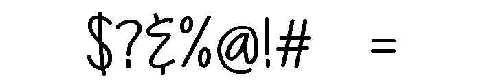 PG Simple Playful Regular Font OTHER CHARS
