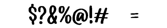 PG Simple Script Regular Font OTHER CHARS