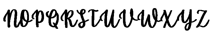 PG Simple Script Regular Font UPPERCASE