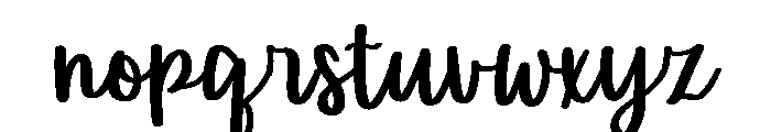 PG Simple Script Regular Font LOWERCASE