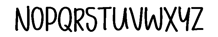 PG Smudgie Font LOWERCASE