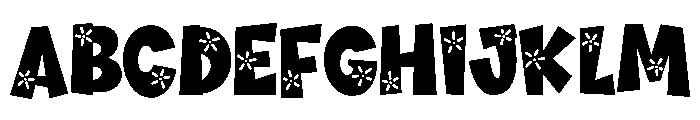 PG Sneaky Bloom Font UPPERCASE