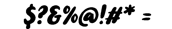 PG Snickly Slanted Font OTHER CHARS