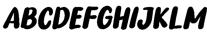 PG Snickly Slanted Font UPPERCASE