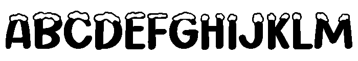 PG Snowy Holiday Regular Font UPPERCASE