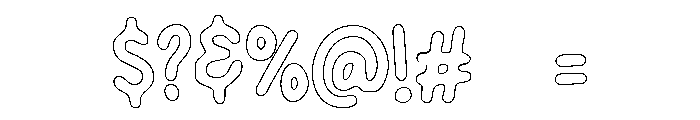 PG Soften Outline Font OTHER CHARS