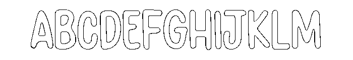 PG Soften Outline Font UPPERCASE