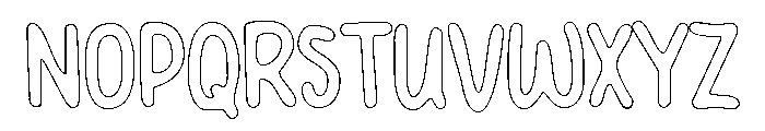 PG Soften Outline Font UPPERCASE