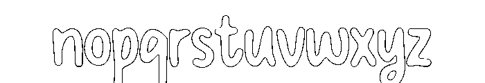 PG Soften Outline Font LOWERCASE