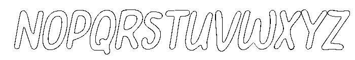 PG Soften Slanted Outline Font UPPERCASE