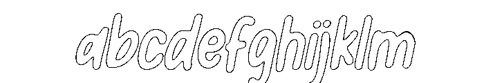 PG Soften Slanted Outline FONT