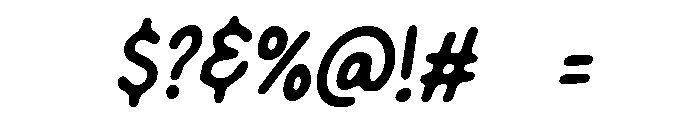 PG Soften Slanted Font OTHER CHARS