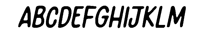 PG Soften Slanted Font UPPERCASE