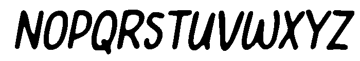 PG Soften Slanted Font UPPERCASE