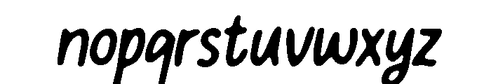 PG Soften Slanted Font LOWERCASE