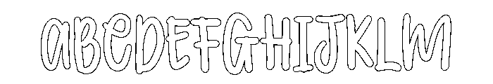 PG Solmerist Outline Font UPPERCASE