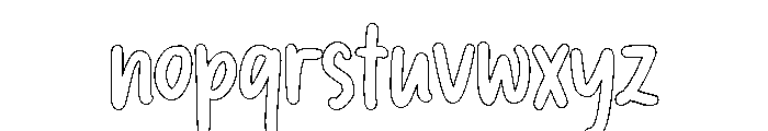 PG Solmerist Outline Font LOWERCASE