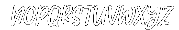 PG Solmerist Slanted Outline Font UPPERCASE