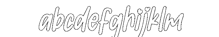 PG Solmerist Slanted Outline FONT