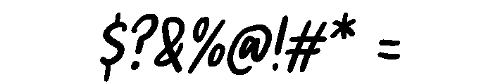 PG Solmerist Slanted Font OTHER CHARS