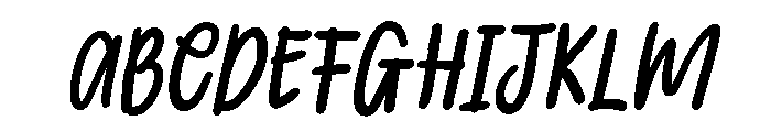 PG Solmerist Slanted Font UPPERCASE