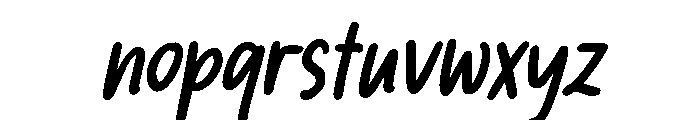 PG Solmerist Slanted Font LOWERCASE