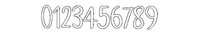 PG Sophie Outline Font OTHER CHARS