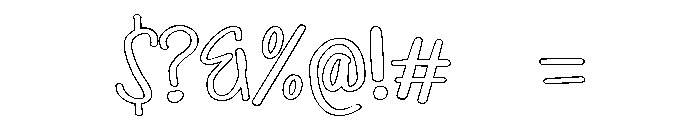 PG Sophie Outline Font OTHER CHARS