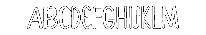 PG Sophie Outline Font UPPERCASE