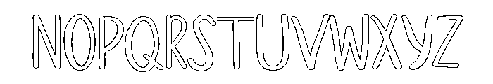 PG Sophie Outline Font UPPERCASE