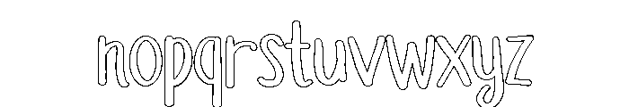 PG Sophie Outline Font LOWERCASE