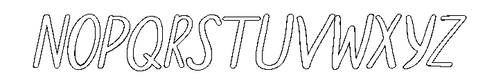 PG Sophie Slanted Outline Font UPPERCASE