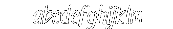 PG Sophie Slanted Outline FONT
