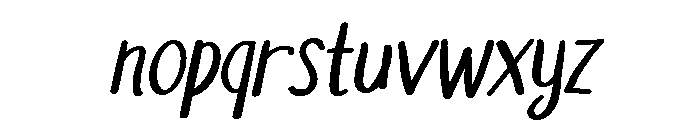 PG Sophie Slanted Font LOWERCASE