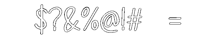 PG Sorellia Outline Font OTHER CHARS