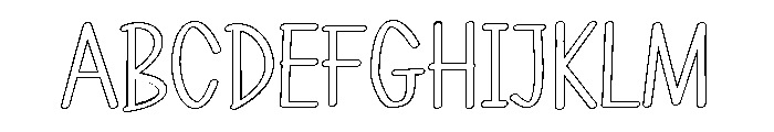PG Sorellia Outline Font UPPERCASE