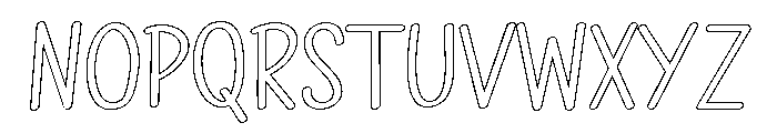PG Sorellia Outline Font UPPERCASE