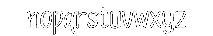 PG Sorellia Outline Font LOWERCASE