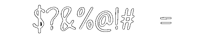 PG Sorellia Soft Outline Font OTHER CHARS