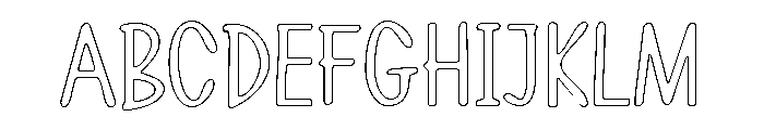 PG Sorellia Soft Outline Font UPPERCASE