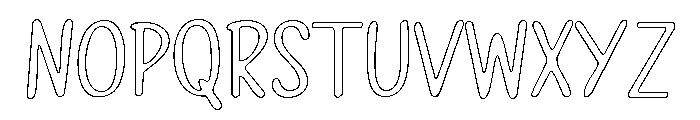 PG Sorellia Soft Outline Font UPPERCASE