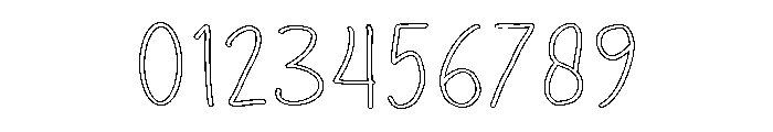 PG Sprigelle Outline Font OTHER CHARS