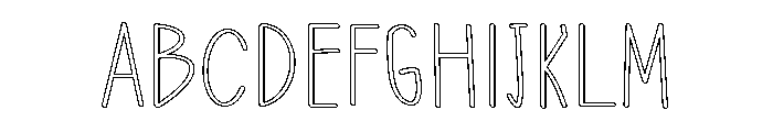 PG Sprigelle Outline Font UPPERCASE